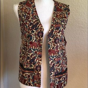 VINTAGE LIZ Claiborne 1970’s VEST 100% Cotton